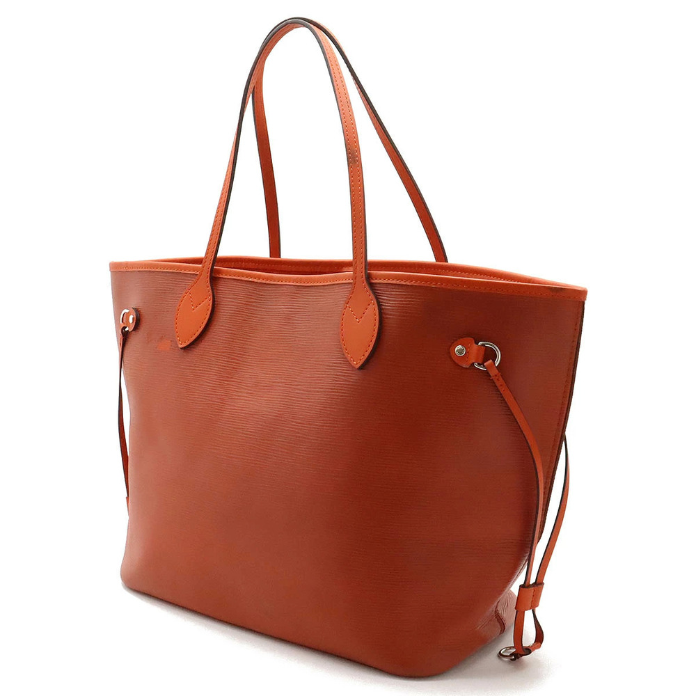 Louis Vuitton Neverfull Piment Epi Shoulder Bag Orange Tote Pouch Leather Orange